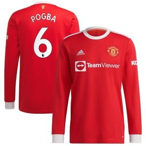 Adidas Manchester United Pogba Home Jersey Long Sleeve